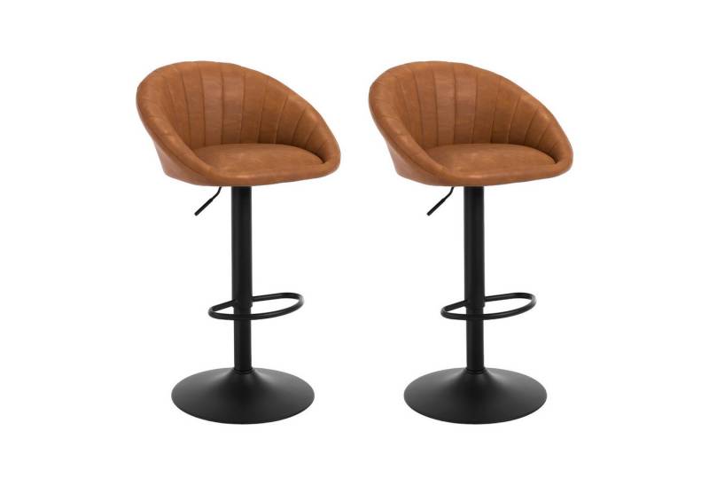 Woltu Barhocker (2 St), küchenhocker höhenverstellbar, Ergonomischer Stuhl, Kunstleder von Woltu