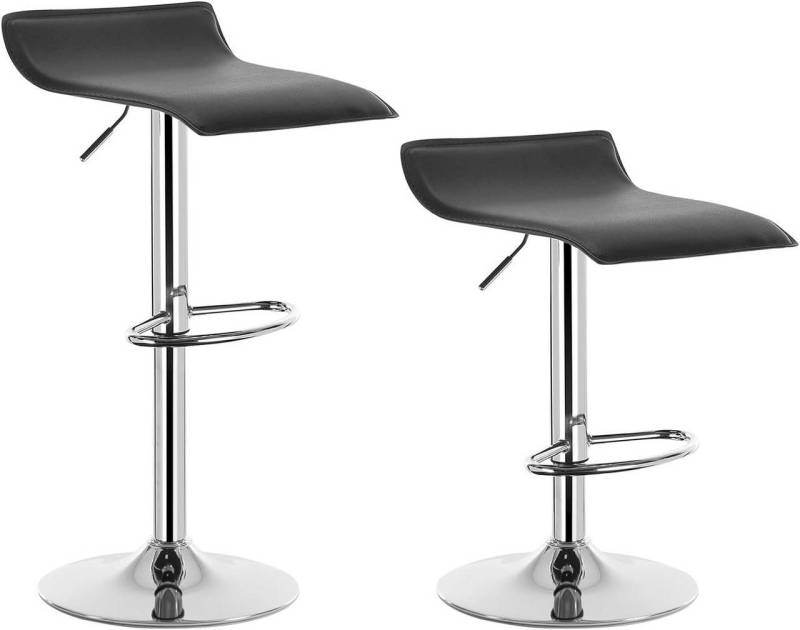 Woltu Barhocker (2 St), stufenlose Höhenverstellung, verchromter Stahl von Woltu