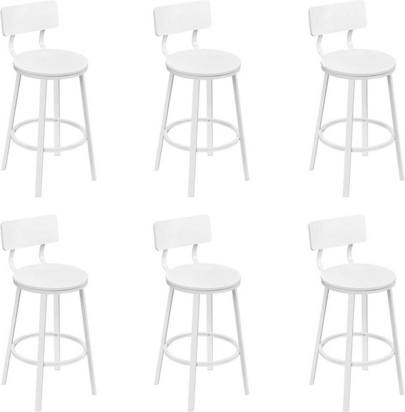 Woltu Barhocker (6 St), Barstuhl Kücheninsel rund, Küchenhocker Metallgestell von Woltu