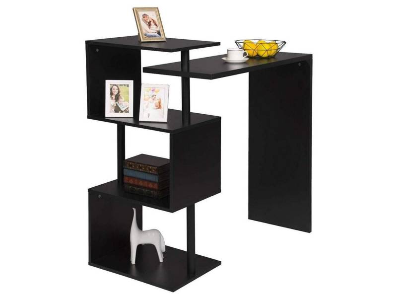 Woltu Bartisch (1-St), Stehtisch mit 3 Ablageflächen, aus Metall & MDF von Woltu