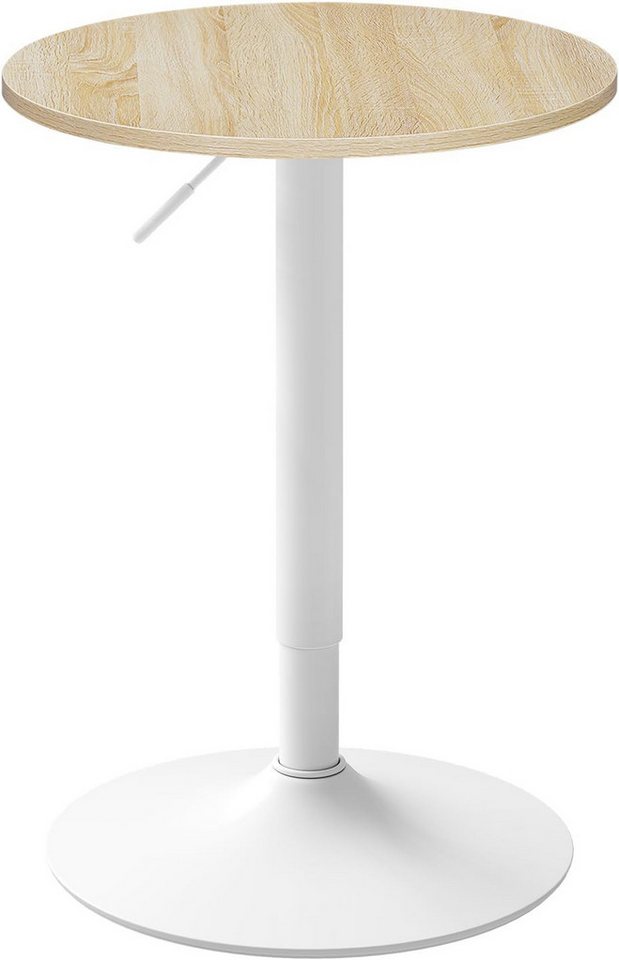 Woltu Bartisch (1-St), runde höhenverstellbare Tischplatte, aus MDF Metall von Woltu