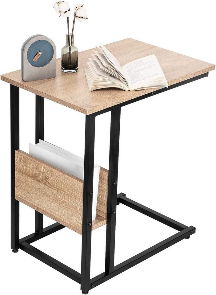 Woltu Beistelltisch (1-St), Kaffeetisch Couchtisch Sofatisch aus Metall MDF von Woltu