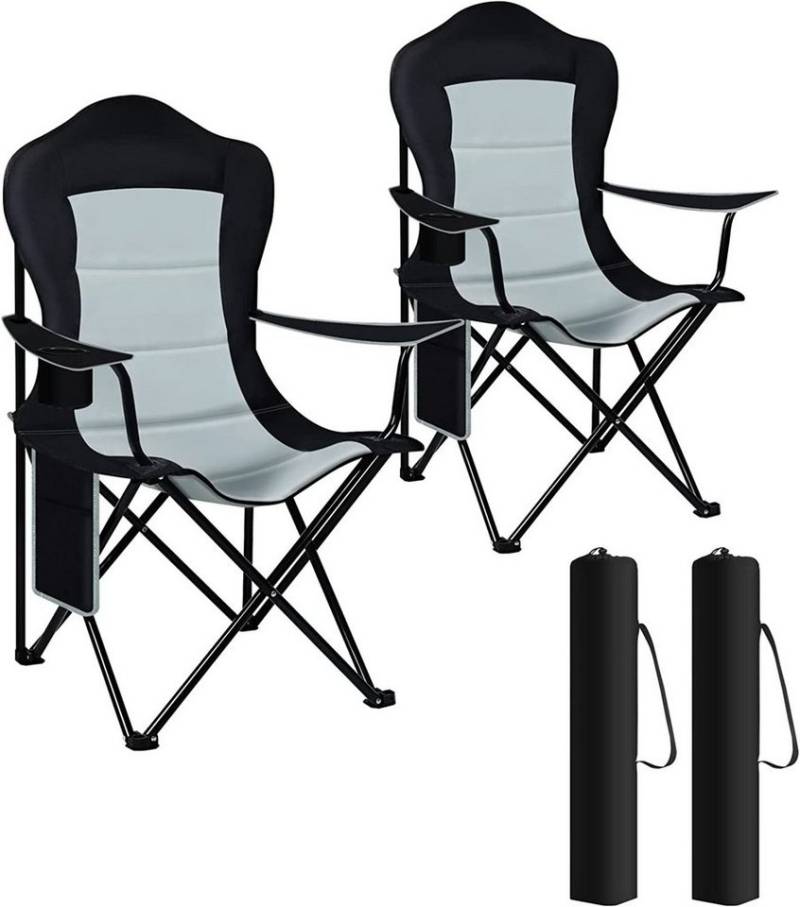 Woltu Campingstuhl (2 St), Klappbar, leicht, mit Lehne Getränkehalter von Woltu