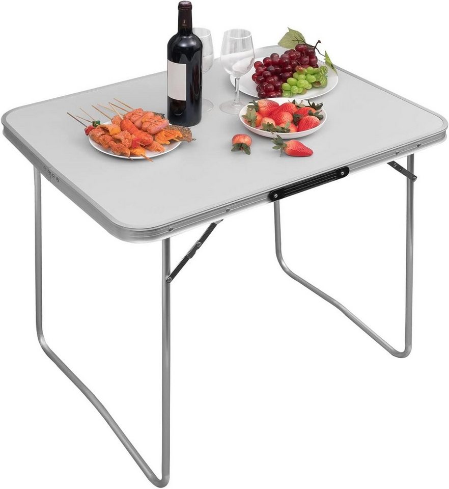 Woltu Campingtisch, Klapptisch 80x60x70 cm Klappbar Gartentisch, aus Alu MDF von Woltu