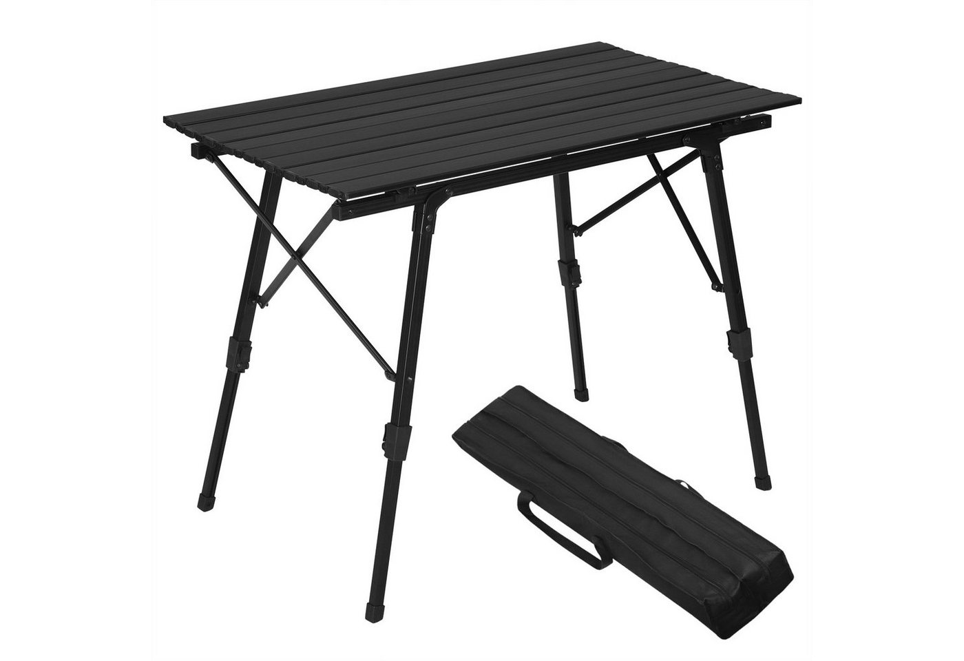 Woltu Campingtisch (1-St), aus Alu,höhenverstellbar, 90x52.2X(45-72) cm von Woltu