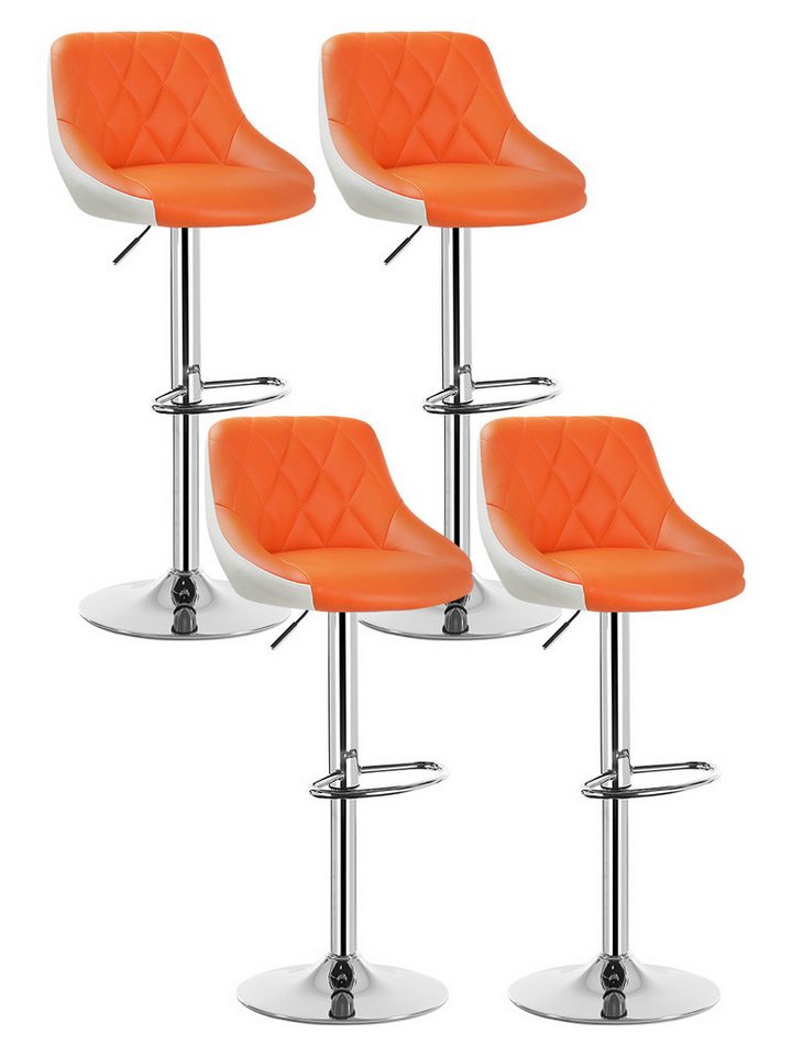 Woltu Drehhocker (4 St), Barhocker 2 farbig drehbar Sitzfläche aus Kunstleder von Woltu