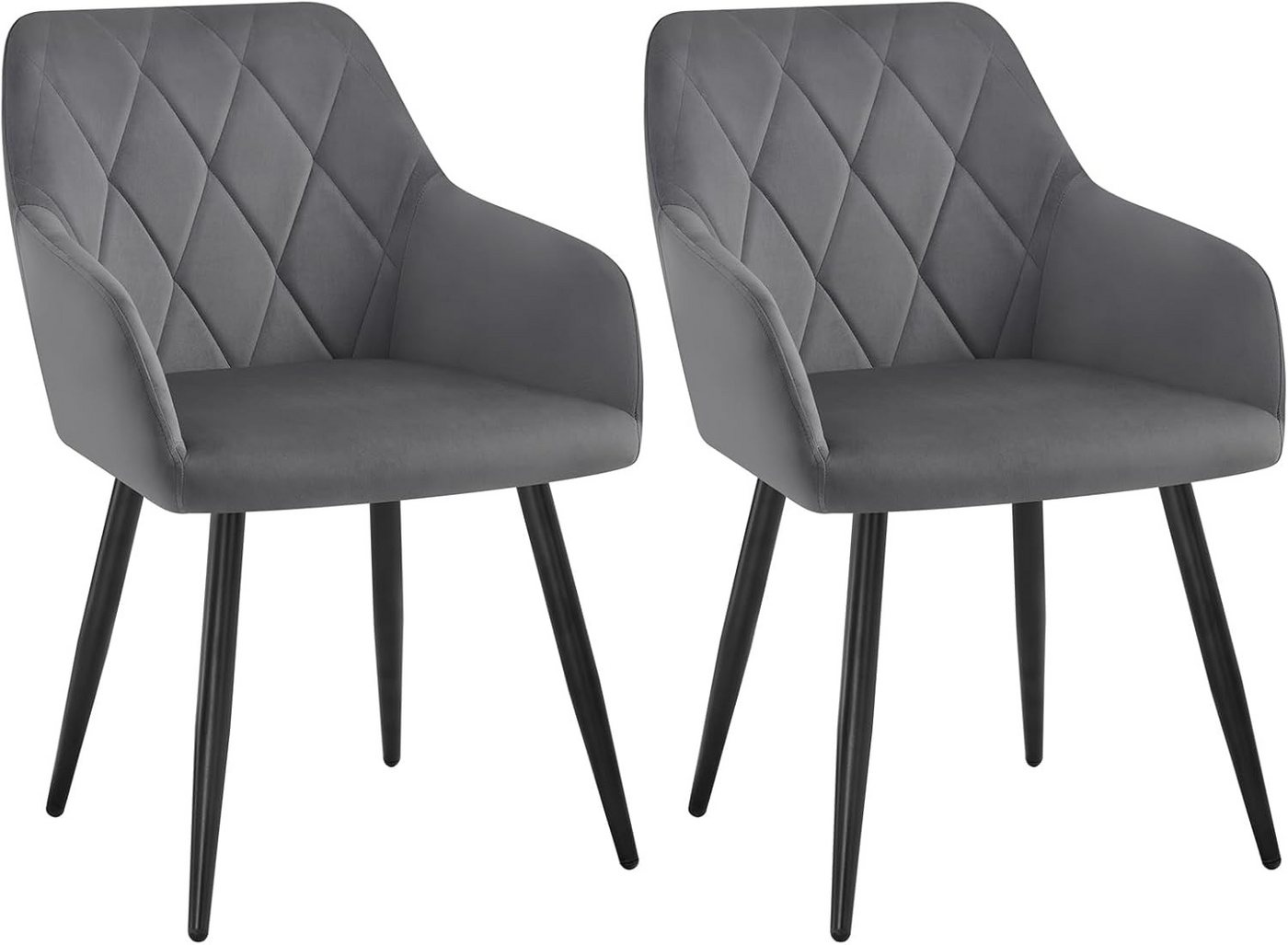 Woltu Esszimmerstuhl (2 St), Sessel mit Armlehne Rückenlehne mit Metallbeinen von Woltu