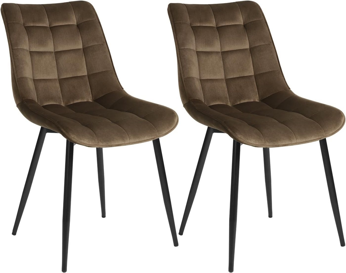 Woltu Esszimmerstuhl (2er-Set), Sessel mit Rückenlehne, Metallbeine von Woltu