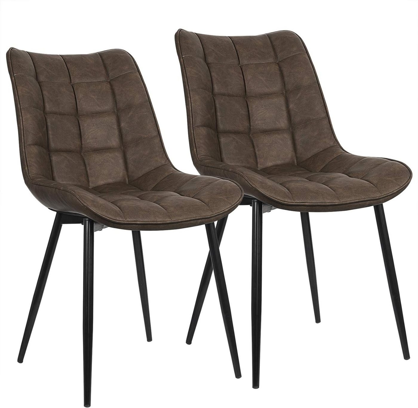 Woltu Esszimmerstuhl (2er-Set), Sessel mit Rückenlehne, Metallbeine von Woltu