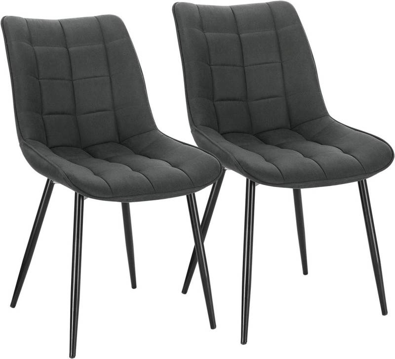 Woltu Esszimmerstuhl (2er-Set), Sessel mit Rückenlehne, Metallbeine von Woltu