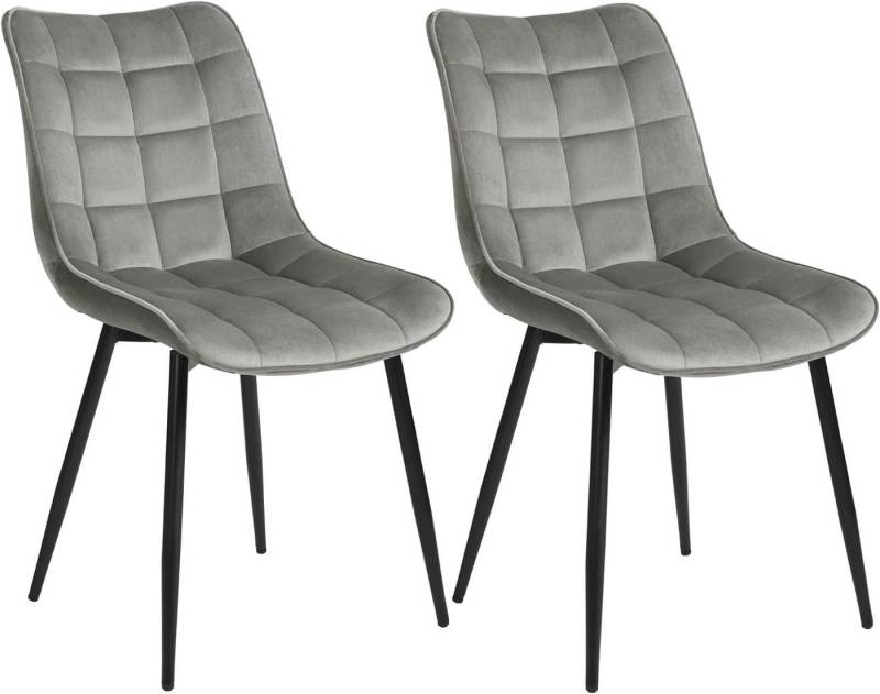 Woltu Esszimmerstuhl (2er-Set), Sessel mit Rückenlehne, Metallbeine von Woltu