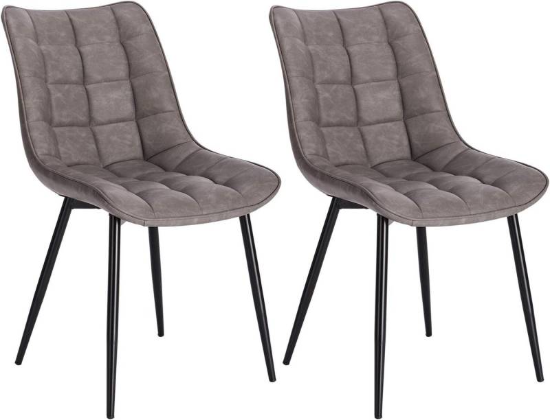 Woltu Esszimmerstuhl (2er-Set), Sessel mit Rückenlehne, Metallbeine von Woltu