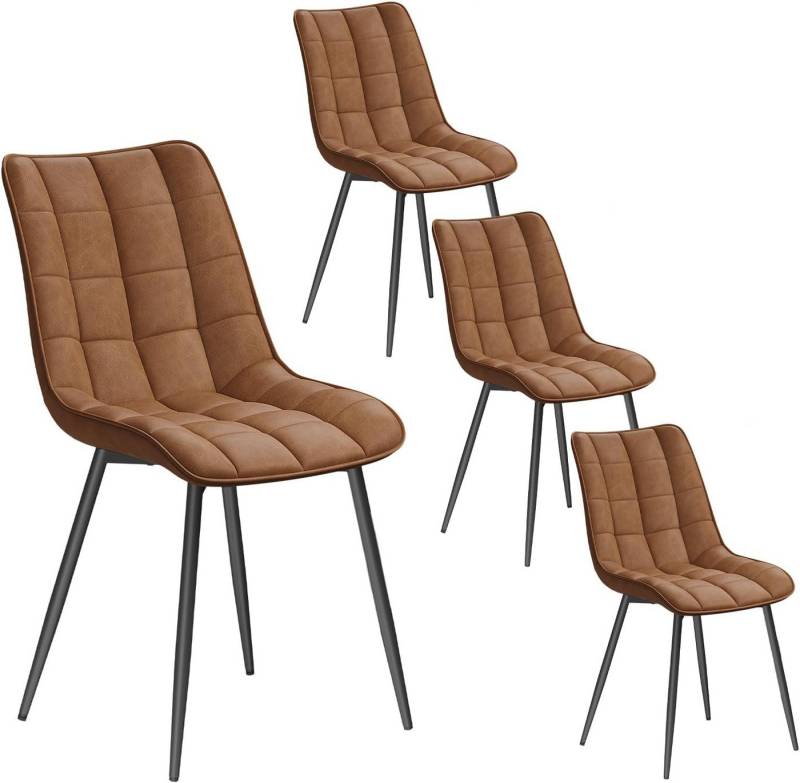 Woltu Esszimmerstuhl (4 St), Küchenstuhl mit Rückenlehne, Metallbeine von Woltu