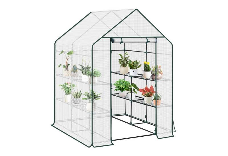 Woltu Gewächshaus, PE halbtransparent wasserdicht wetterfest 130 g/m² von Woltu