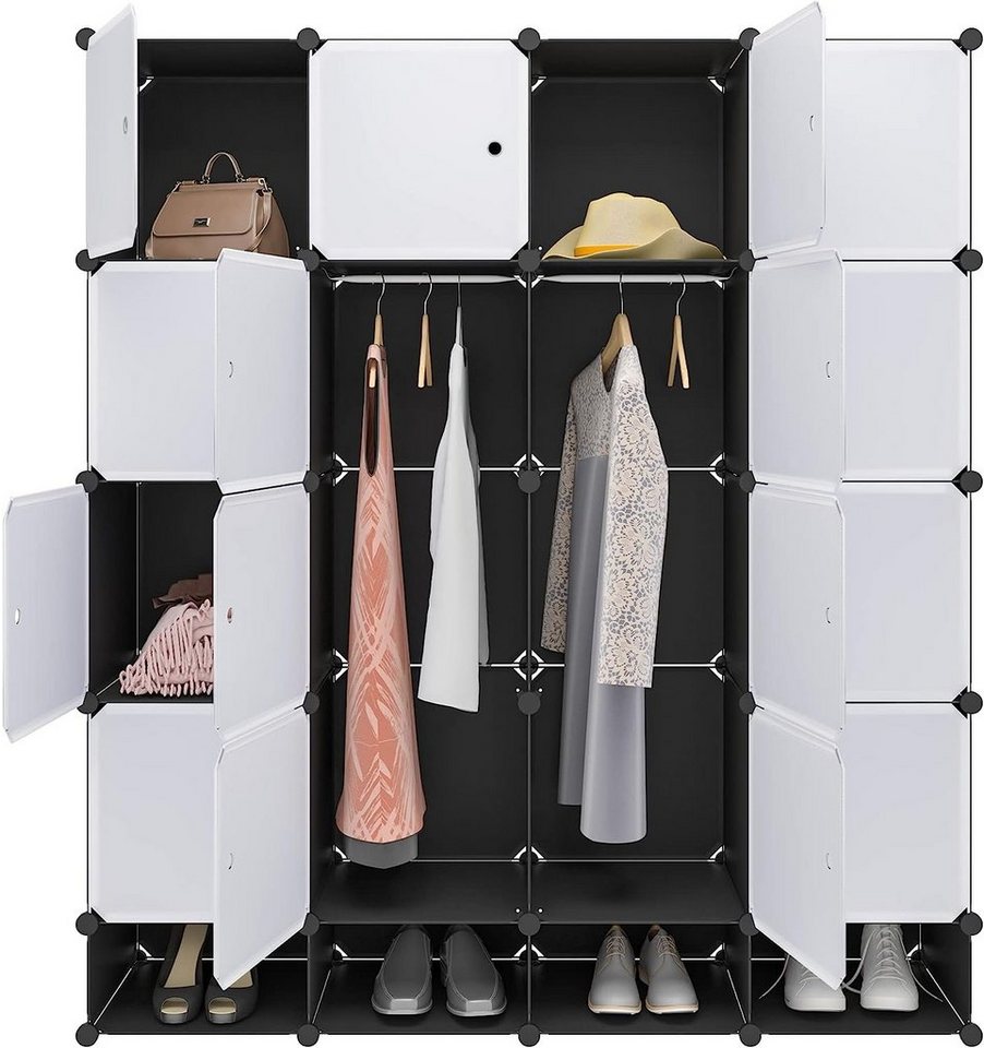 Woltu Kleiderschrank Steckregalsystem Regal Schuhregal Mit 2 Kleiderstange Woltu Kleiderschrank Steckregalsystem Regal Schuhregal Mit 2 Kleiderstange von Woltu