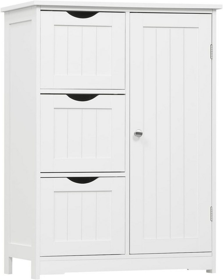 Woltu Kommode, mit 3 Schubladen 1 verstellbarem Einlegeboden, 60x81x30 cm von Woltu