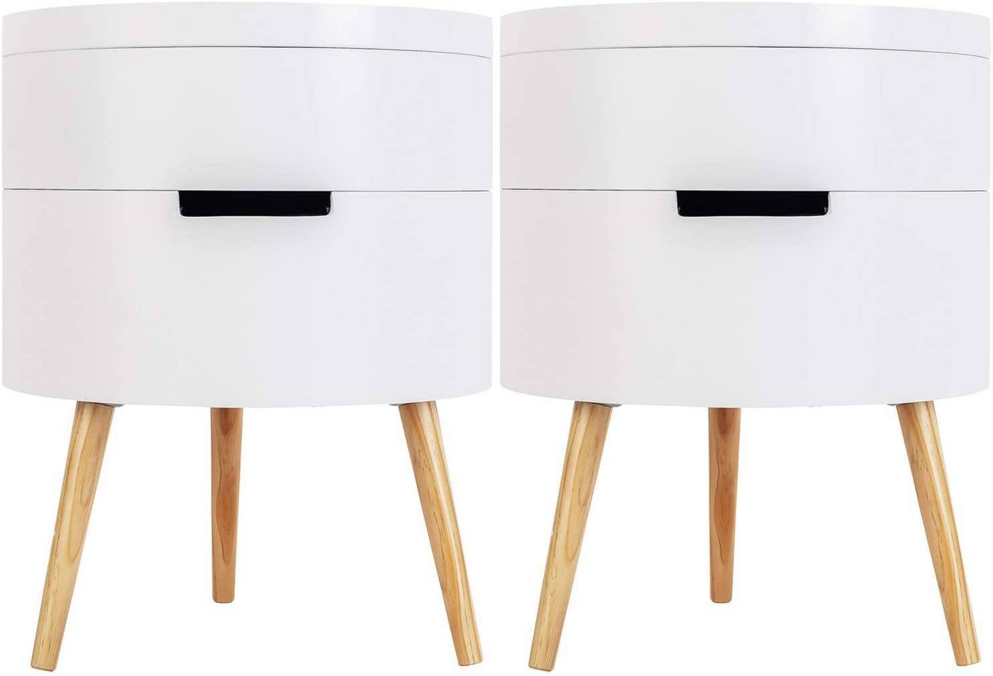 Woltu Nachttisch, 2er Set Nachtkommode mit Stauraum, mit Beinen, Holz, MDF Woltu Nachttisch, 2er Set Nachtkommode mit Stauraum, mit Beinen, Holz, MDF von Woltu
