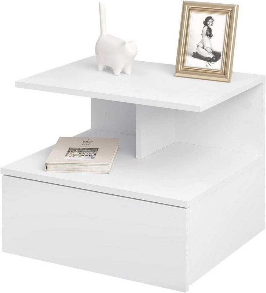 Woltu Nachttisch (1-St., Set), hängend Wandregal mit Schublade von Woltu