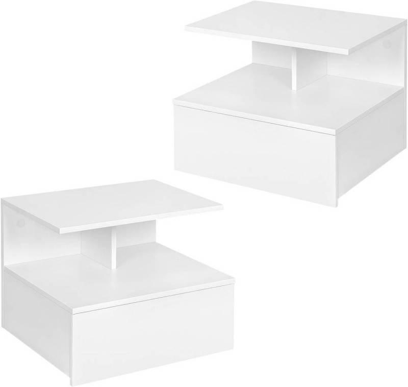Woltu Nachttisch (2-St., Set), hängend Wandregal mit Schublade von Woltu