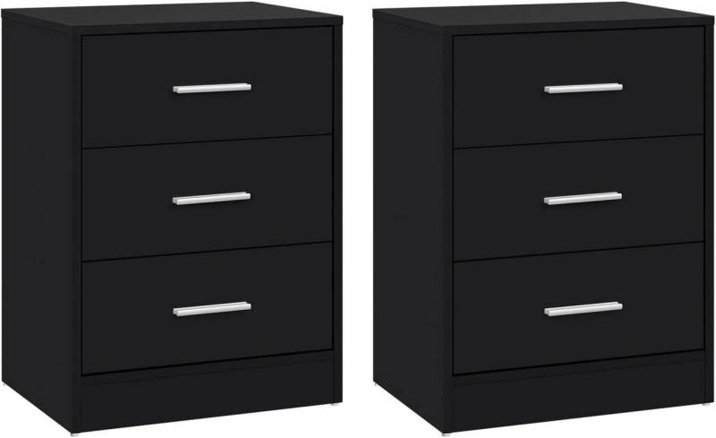 Woltu Nachttisch (2er-Set), Nachtschrank, 2er Set, mit 3 Schubladen, Nachtkommode, 39x54x28cm von Woltu