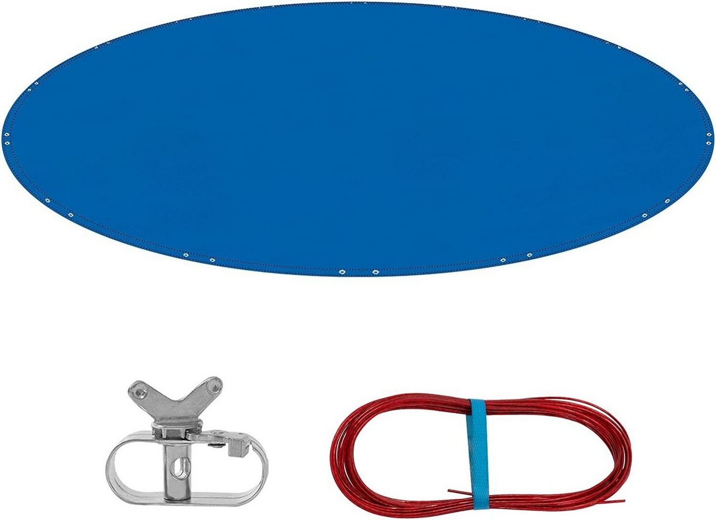 Woltu Pool-Abdeckplane (1-St), mit Ösen Drahtseil Aluminiumverschluss von Woltu