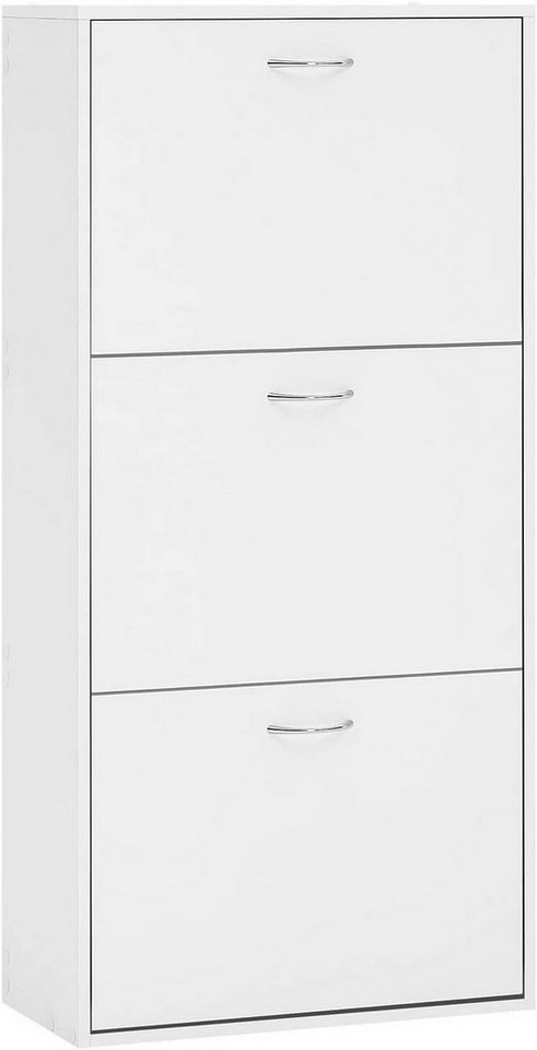 Woltu Schuhschrank (1-St) mit 3 Regale, verstellbaren Trennwänden, für 14-18 Paar Schuhe von Woltu