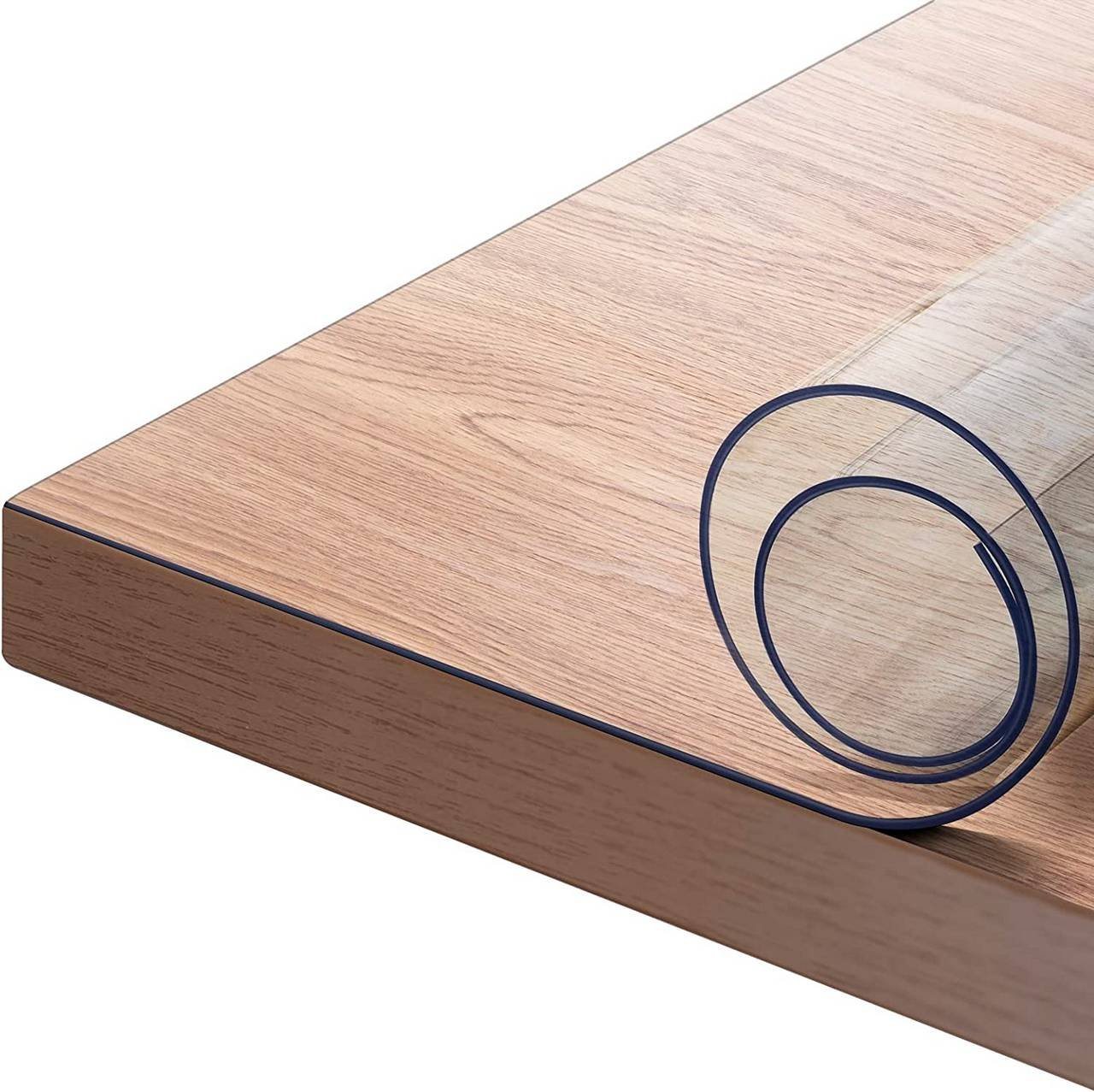 Woltu Tischdecke (1-tlg), 2 mm Wasserdicht Durchsichtige Tischfolie aus PVC von Woltu