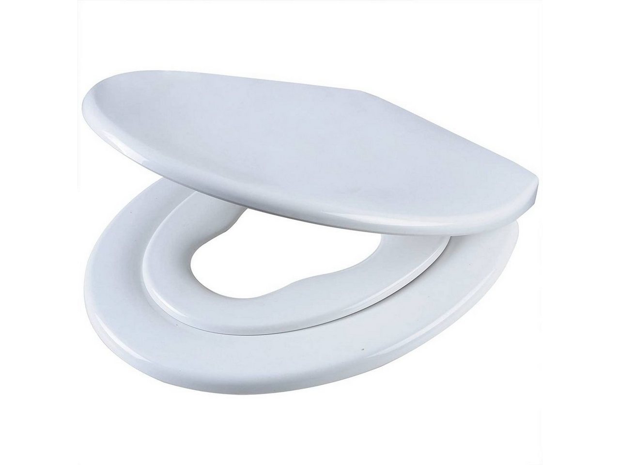 Woltu WC-Sitz, WC-Sitz Kunststoff Weiß mit Absenkautomatik von Woltu