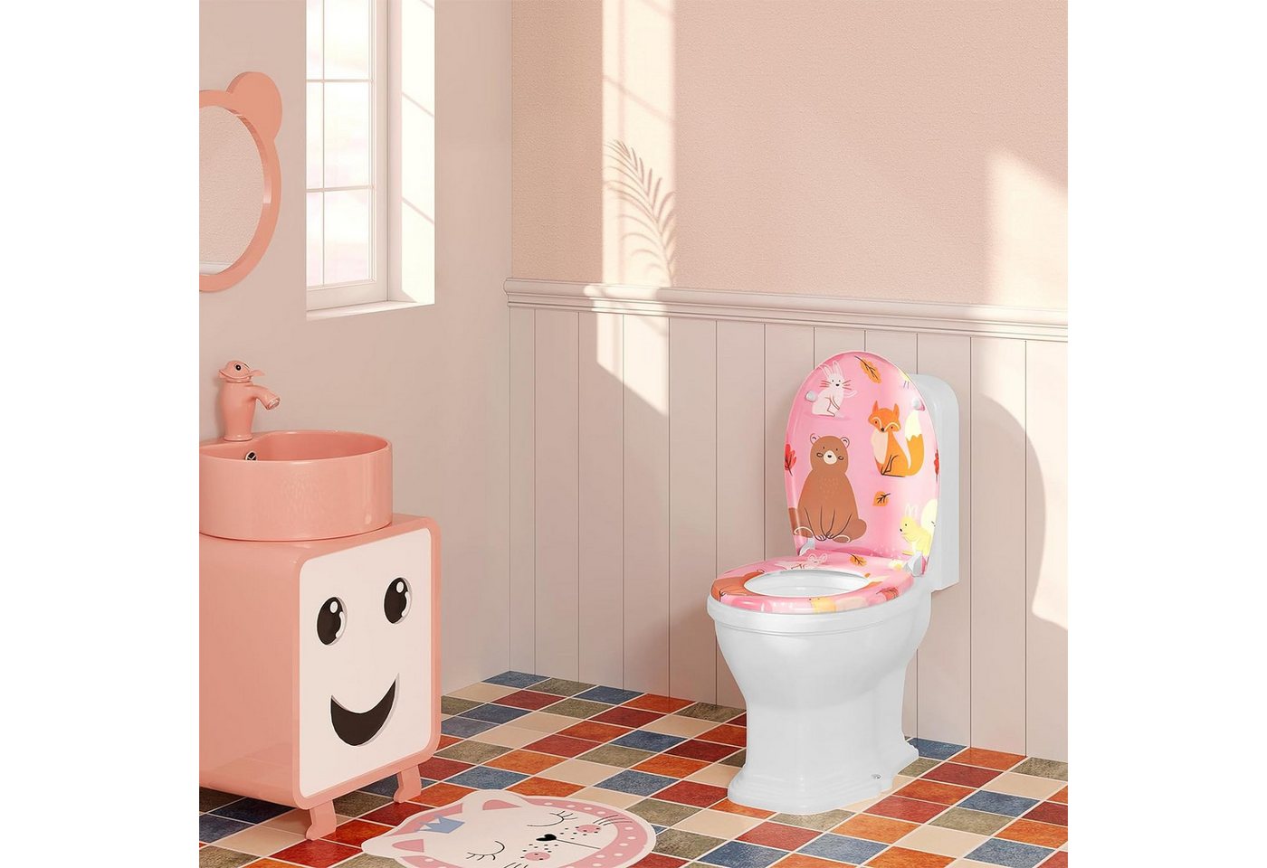 Woltu WC-Sitz (1-St), Toilettendeckel mit Absenkautomatik, 175 kg belastbar von Woltu