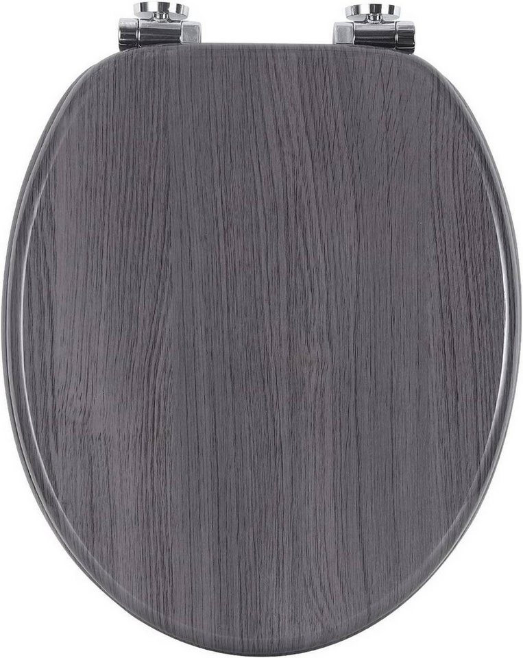 Woltu WC-Sitz (1-St), Toilettensitz mit Absenkautomatik, MDF Holzkern von Woltu