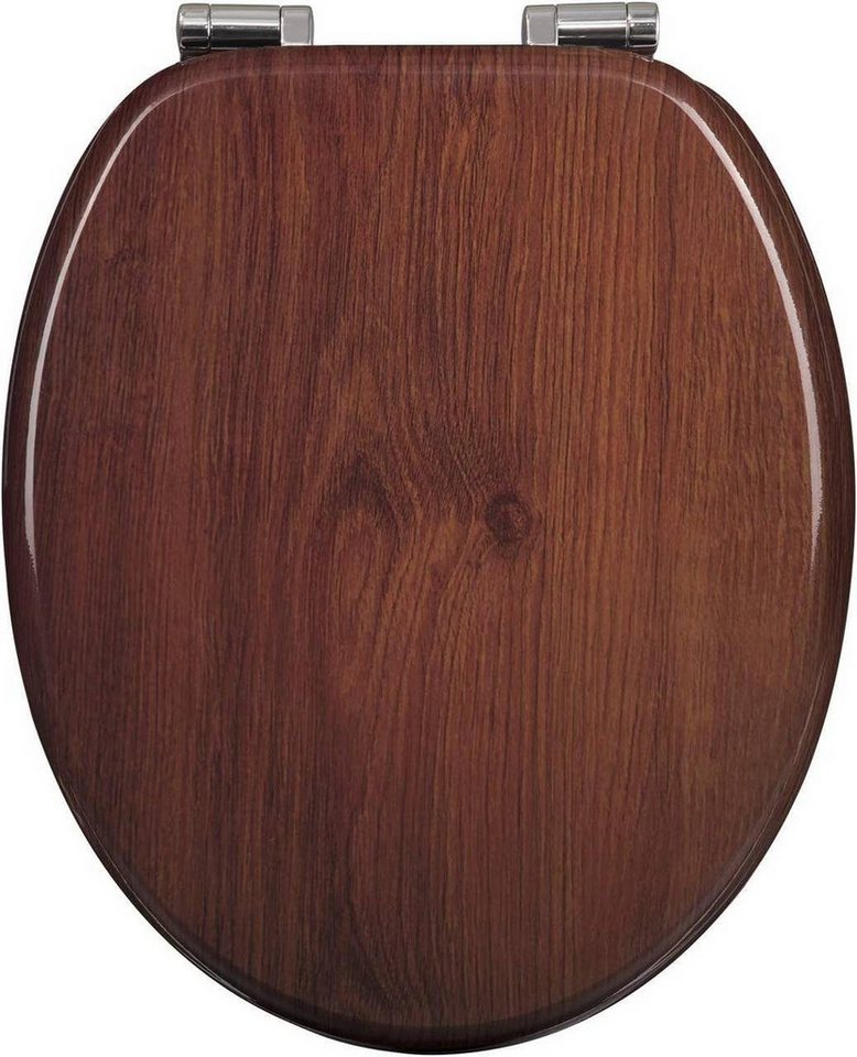 Woltu WC-Sitz (1-St), Toilettensitz mit Absenkautomatik Holz dunkelbuche von Woltu