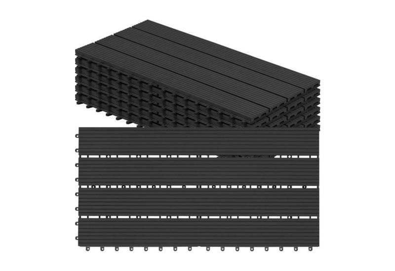 Woltu WPC-Fliesen, 6 St., Terrassendielen Holz-Optik 30x60cm mit klicksystem von Woltu