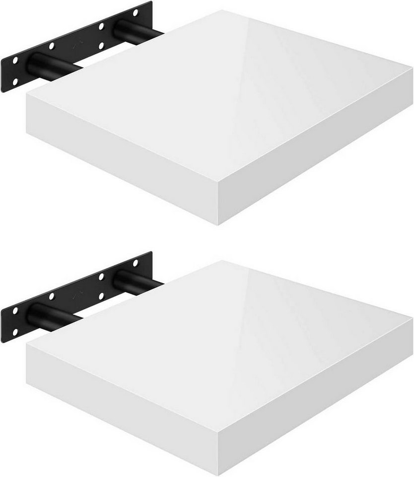 Woltu Wandregal, 2-tlg., Wandboard freischwebend Schweberegal Holz von Woltu