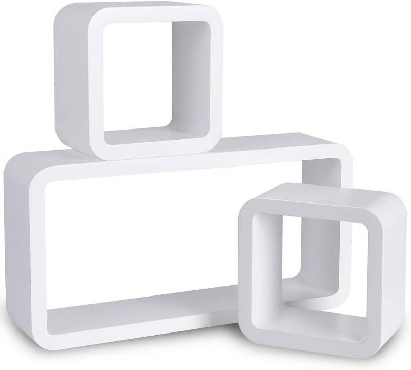 Woltu Wandregal, 3-tlg., Wandregal Cube Regal 3er Set Würfelregal Hängeregal von Woltu