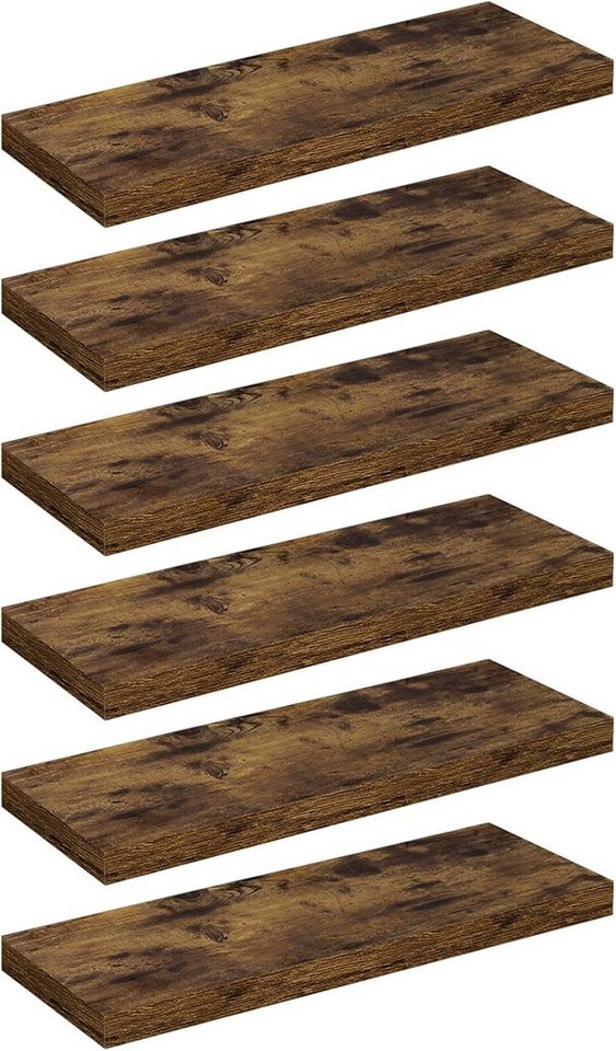 Woltu Wandregal, 6-tlg., Schweberegal Regal Wanddeko aus MDF von Woltu