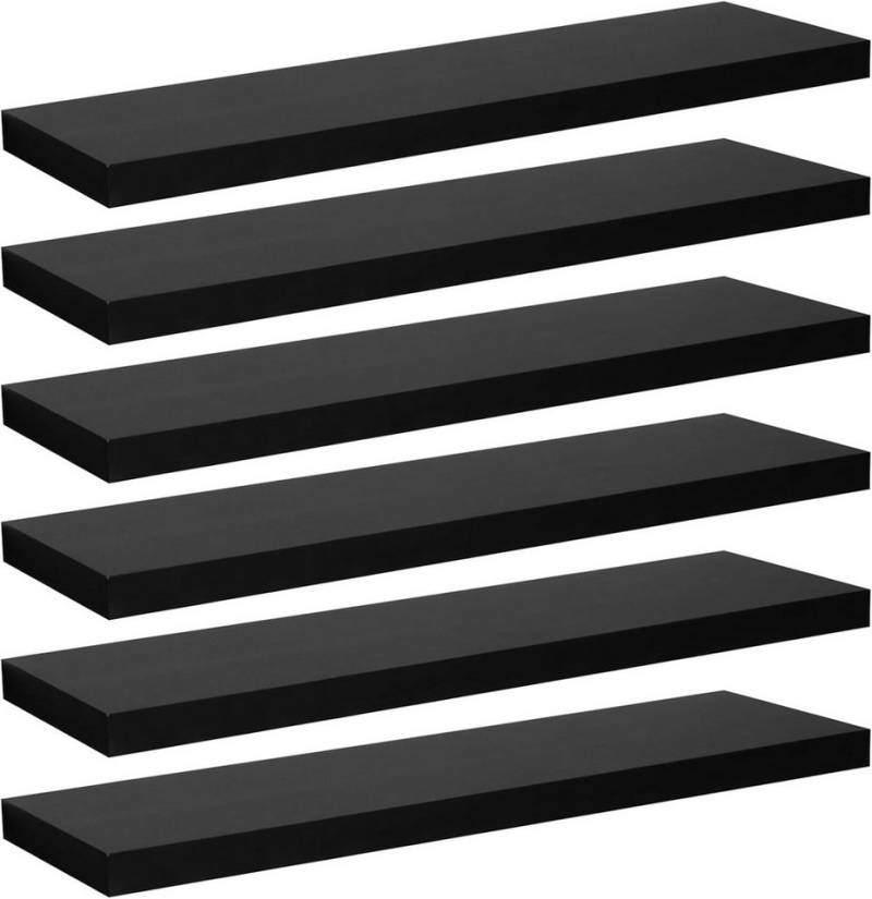 Woltu Wandregal, 6-tlg., Schweberegal Regal Wanddeko aus MDF von Woltu