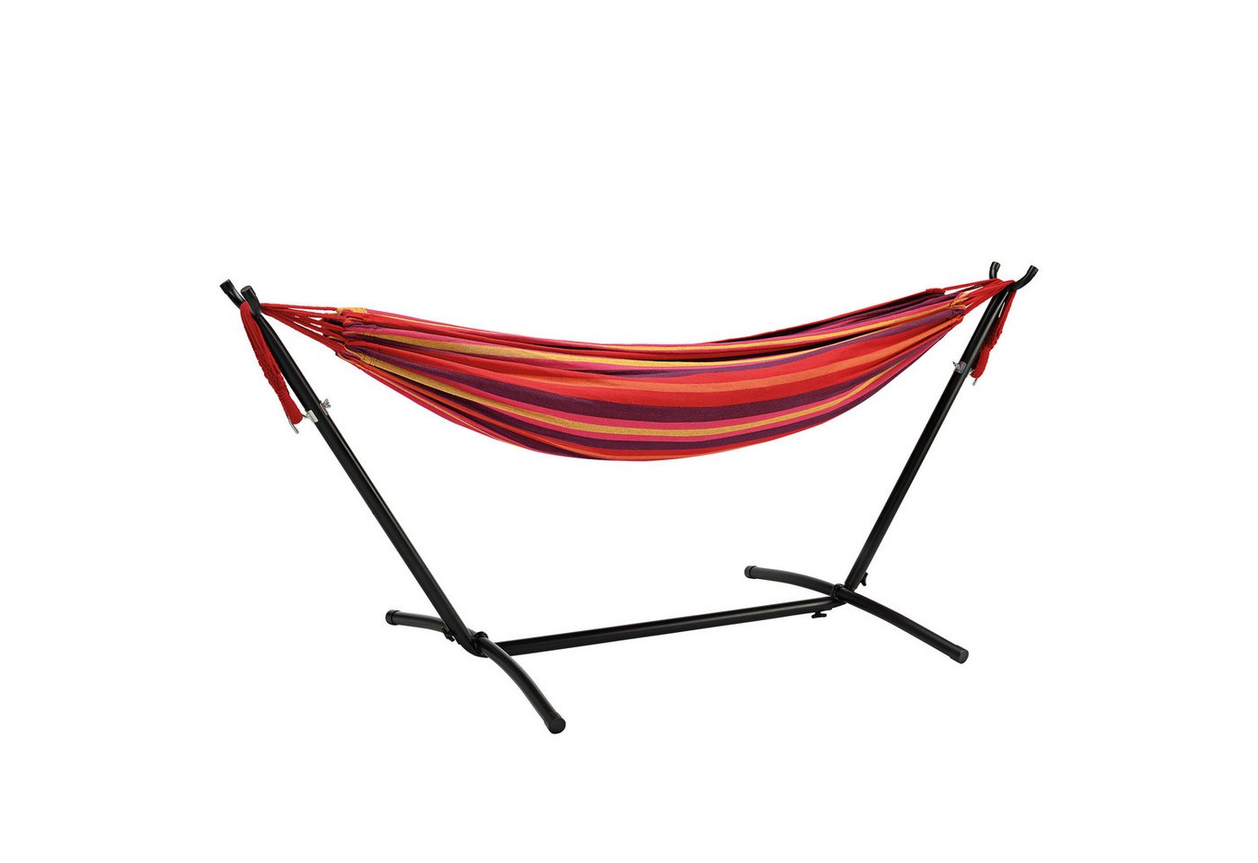 Woma Hängematte WOMA Outdoor Hängematte für 2 Personen (Stück, 1 St., Doppel Hängematte), Doppel Hängeliege 200 x 150 cm mit Metall Gestell von Woma