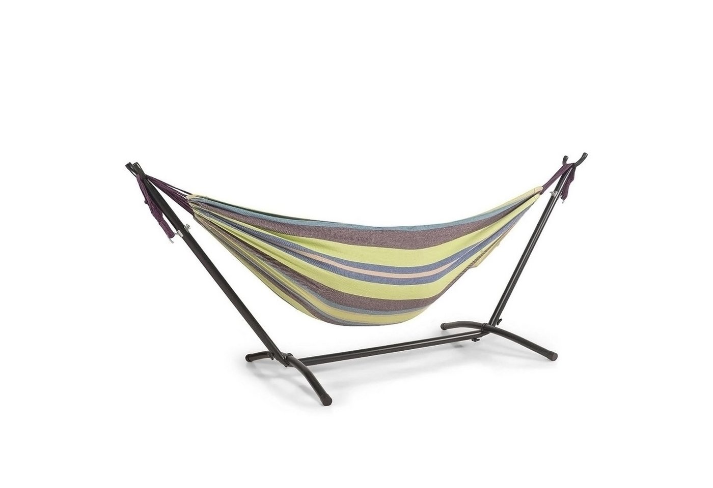 Woma Hängematte WOMA Outdoor Hängematte für 2 Personen (Stück, 1 St., Doppel Hängematte), Doppel Hängeliege 200 x 150 cm mit Metall Gestell von Woma