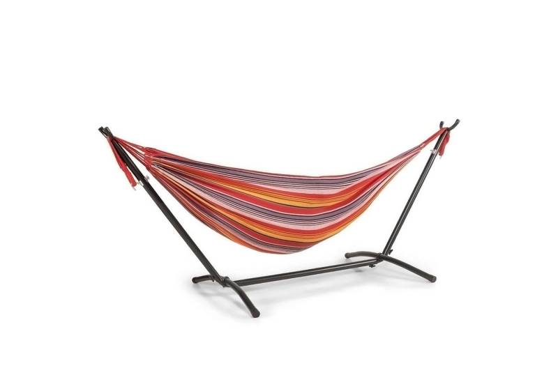 Woma Hängematte WOMA Outdoor Hängematte für 2 Personen (Stück, 1 St., Doppel Hängematte), Doppel Hängeliege 200 x 150 cm mit Metall Gestell von Woma