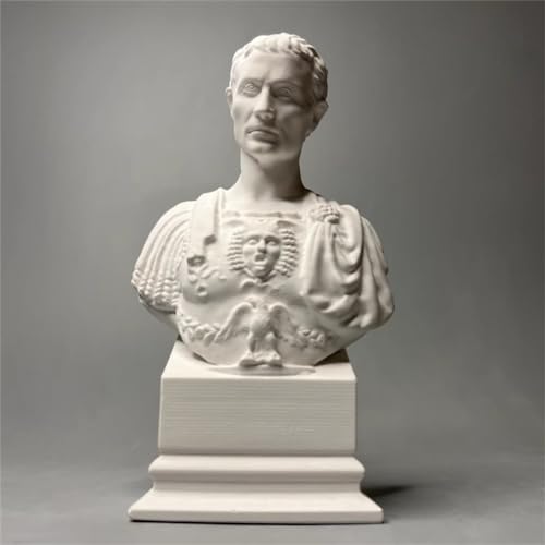 Caesar Statue Kopf, kleine Caesar Büste Statue griechische Mythologie Skulptur für Wohnzimmer Home Regal Dekor, moderne Heimdekoration und Sammlung Skizze Praxis DIY Kunst von Womeet