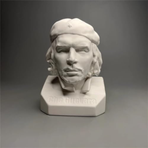 Che Guevara Statue Che Guevara Büste Sammlung Kopf Figur Gipsfigur Skulptur für Wohnzimmer Home Regal Dekor, moderne Heimdekoration Skizze Praxis DIY Kunstmodell von Womeet