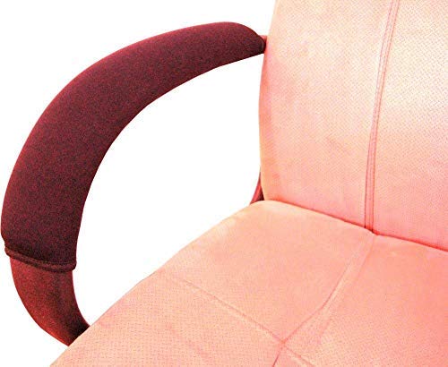 Wommty 2 Stück Braun Farbe Verstellbar Angenehm Weiches Samt Stuhl Armlehne Abdeckungen Protektoren für Zuhause, Büro (Braun) von Wommty