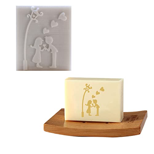 WonDerfulC Natürliche Handgemachte Seife Muster Mini Seife DIY Stempel Siegel Naturharz Mini Druck DIY Handgemachte Seife Stempel Harz Mini Stempel (Liebhaber unter den Straßenlaternen) von WDC