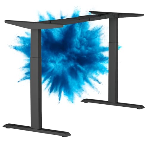 Wonavo® Physio-GEPRÜFT Höhenverstellbares Schreibtisch Gestell - Schreibtisch Gestell, 2X leise Motoren, Anti-Kollision, USB-C, Memory von Wonavo
