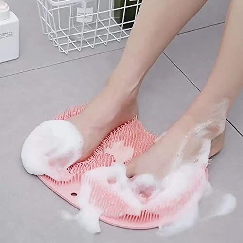 WondFans Stehaufe Fuß- und Rückenschrubber für die Dusche, Massagepad (BRAUN) von WondFans