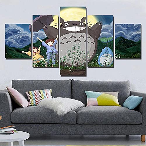 Toaueng Poster & Kunstdrucke 5 Stück Leinwandmiyazaki Hayao Totoro Anime 150×80Cm Kein Rahmen 5 Leinwand Kunst Wandkunst Fünf Teile Tafelmalerei Wandbild Hd Poster Modernes Modulares Bild Toaueng Poster & Kunstdrucke 5 Stück Leinwandmiyazaki Hayao Totoro Anime 150×80Cm Kein Rahmen 5 Leinwand Kunst Wandkunst Fünf Teile Tafelmalerei Wandbild Hd Poster Modernes Modulares Bild von Wondbeau