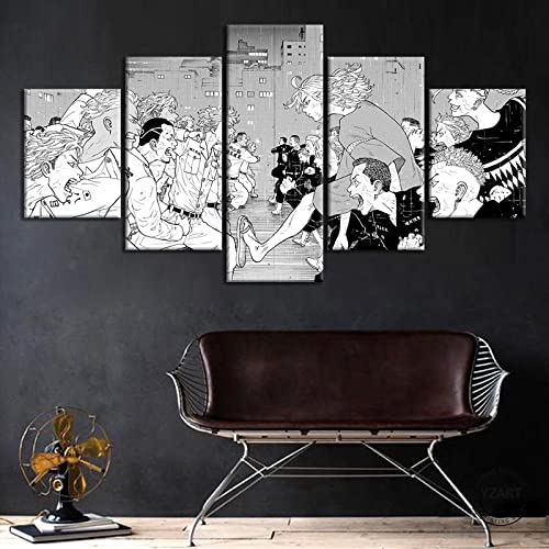 Wondbeau Leinwanddrucke Modulare Wandkunst Wandaufkleber 5 Teiliges Wandbild Druck auf Leinwand Malerei Moderne Abstrakte Poster Mit Rahmen L/150cm×80cm Anime Tokyo Revengers Charaktere Wondbeau Leinwanddrucke Modulare Wandkunst Wandaufkleber 5 Teiliges Wandbild Druck auf Leinwand Malerei Moderne Abstrakte Poster Mit Rahmen L/150cm×80cm Anime Tokyo Revengers Charaktere von Wondbeau