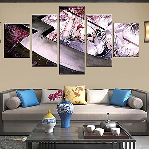 Wondbeau Poster & Kunstdrucke 150×80Cmjuuzou Suzuya Tokyo Ghoul 5 Stück Leinwand Kunstdrucke Wandbild Malerei Modular Wohnkultur Bürodekoration 5 Panel Yk von Wondbeau