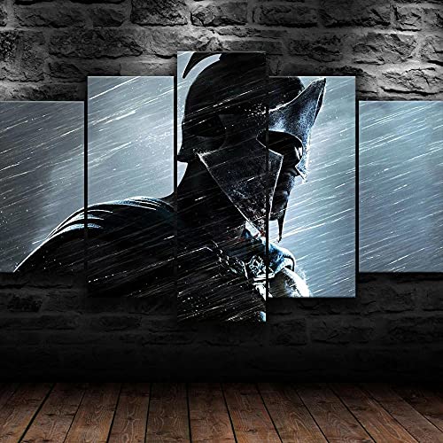 WondbeauPoster And Kunstdrucke Kein Rahmen 150×80Cm Spartan Army Warrior Griechisch 5 Stück Leinwand Wand Kunstdruck Wohnkultur Hd Bilder 5 Panel Poster Gemälde Wohnzimmer von Wondbeau