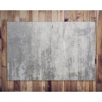 Weißer Grungy Beton Vinyl Teppich, Grauer Pvc Boden, Linoleum Dekorativer Teppich von WondecaFloor